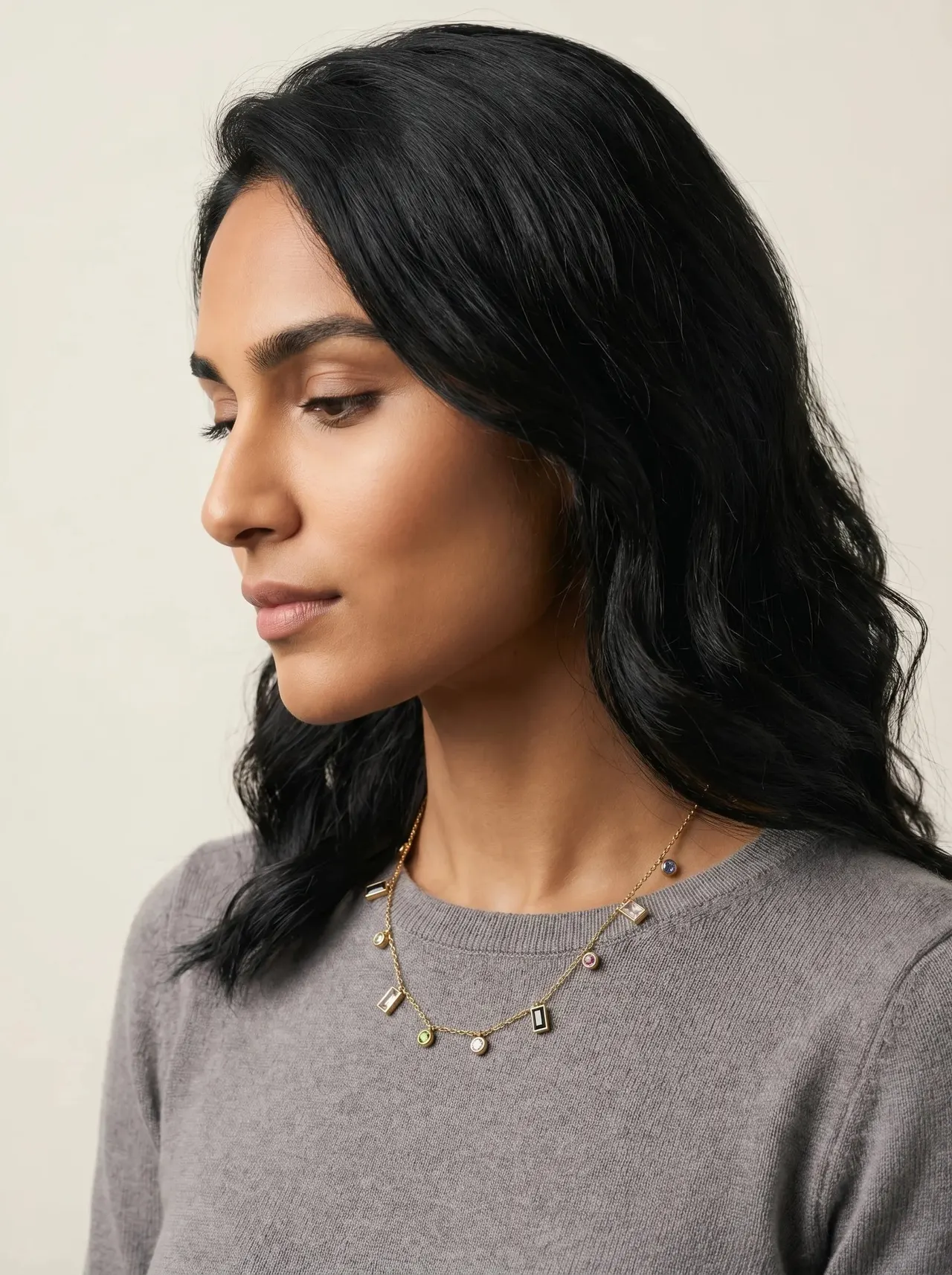 Mosaic Charm Necklace — view 3
