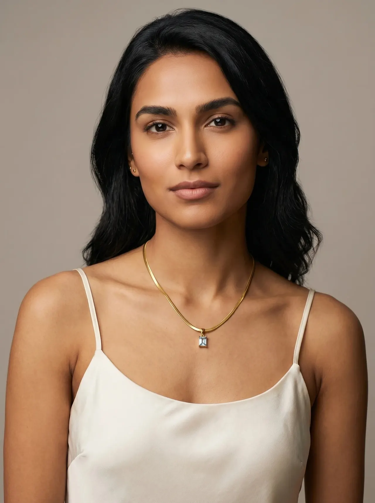 Soleil Snake Chain Pendant — view 2