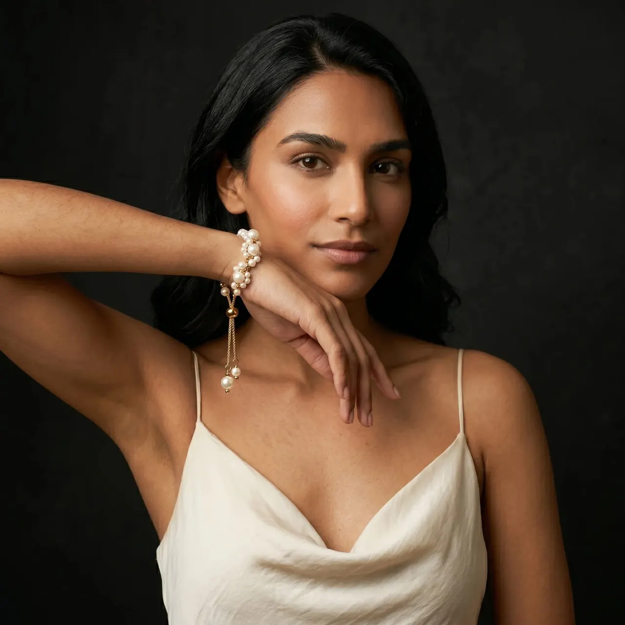 Muktaa Pearl Cluster Bracelet — view 4