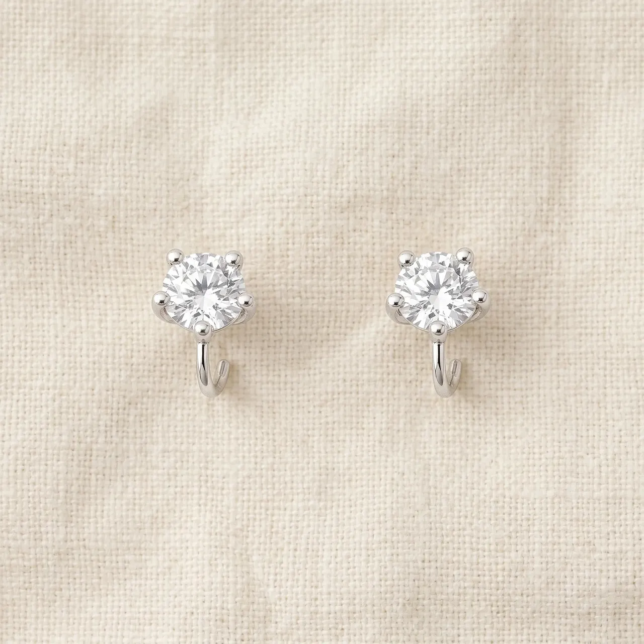 Tara Crystal Stud Earrings (Silver)